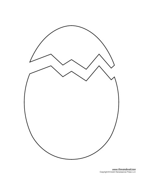 Трафарет яйца для аппликации