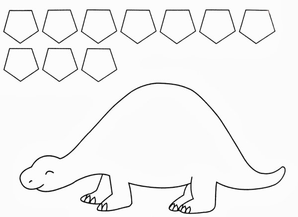 Аппликация для дошкольников динозавры