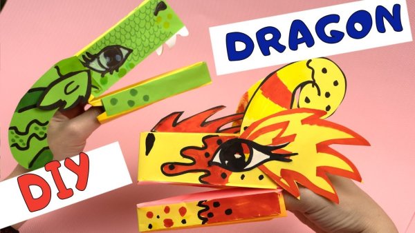 Идеи для бумажного дракона на руку