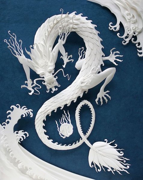 Китайский дракон поделка из бумаги