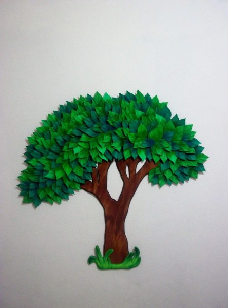 Поделка объемное дерево