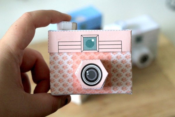 Поделка фотоаппарат из бумаги