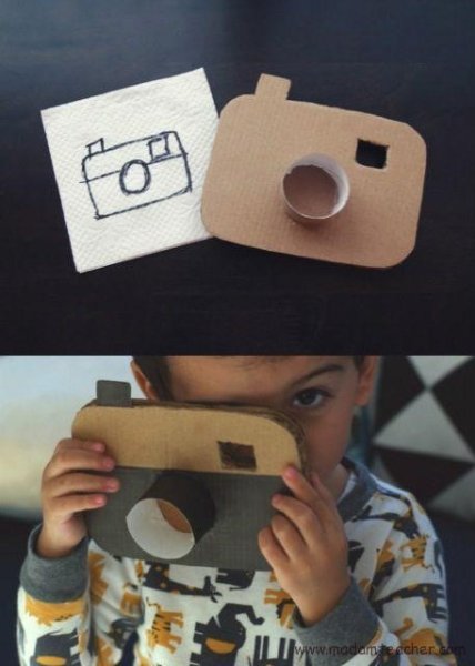Фотоаппарат из картона для детей