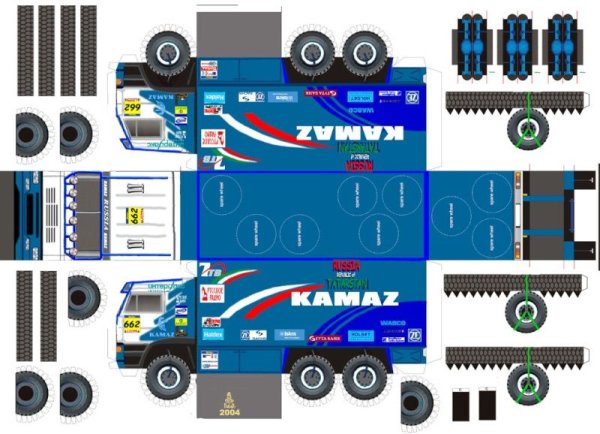 Развертка машины КАМАЗ