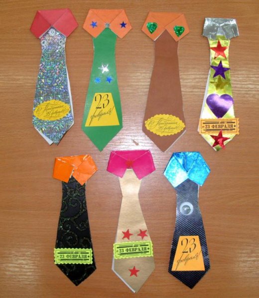 Поделки галстук для папы из бумаги