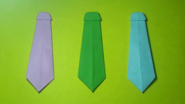 Оригами галстук для папы