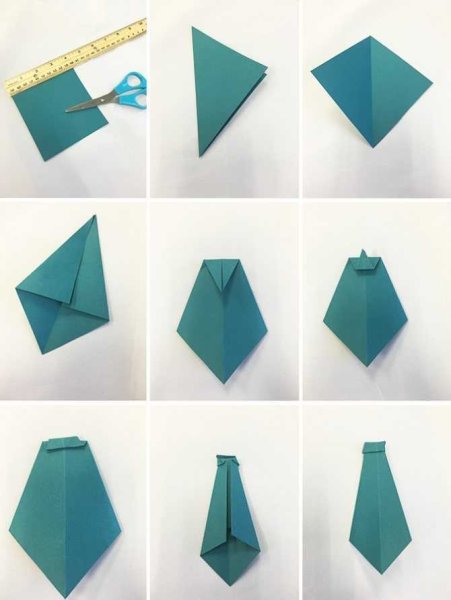 Галстук оригами