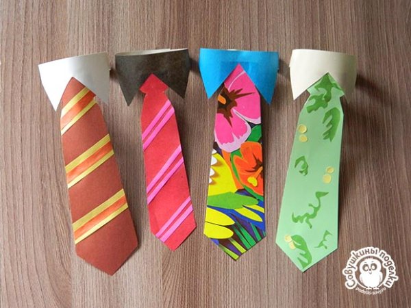Подарок на 23 февраля в детском саду галстук