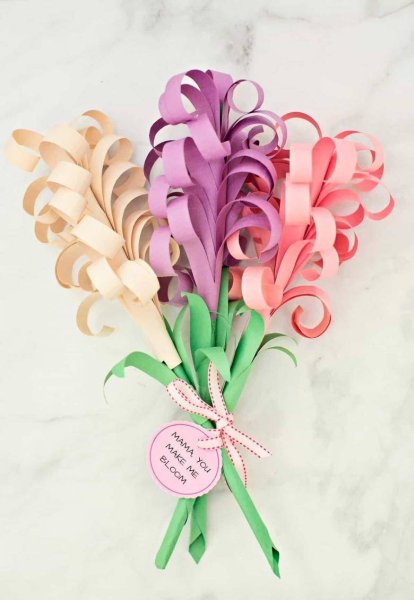 Цветы из бумаги гиацинты