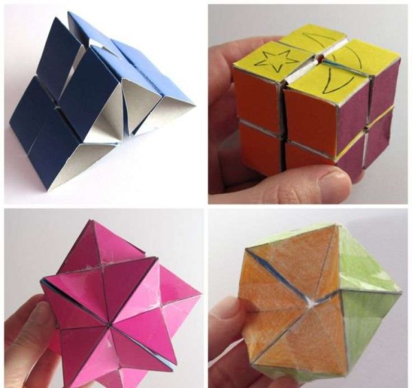 Флексагон кубик оригами