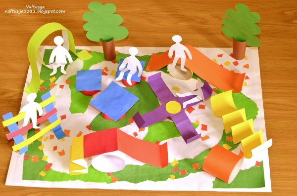 Объемный макет детской площадки
