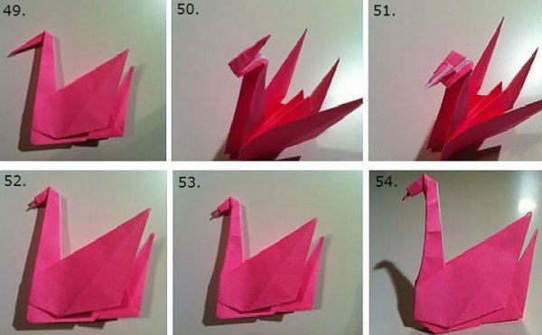 Оригами объемная Гусь