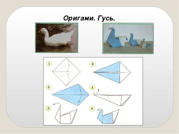 Оригами птица простое для детей