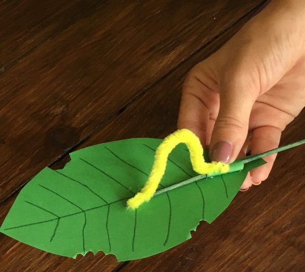 Гусеница из бумаги для детей
