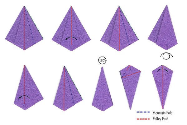 Ирис оригами схема
