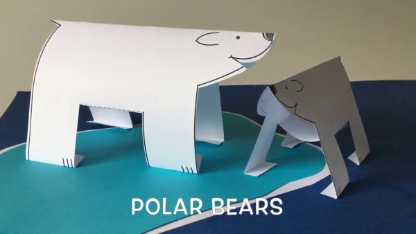 Поделка белый медведь