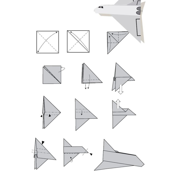 Как сделать самолет из бумаги а4 пошагово