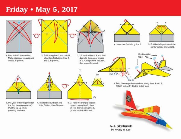 Оригами из бумаги самолет истребитель схема