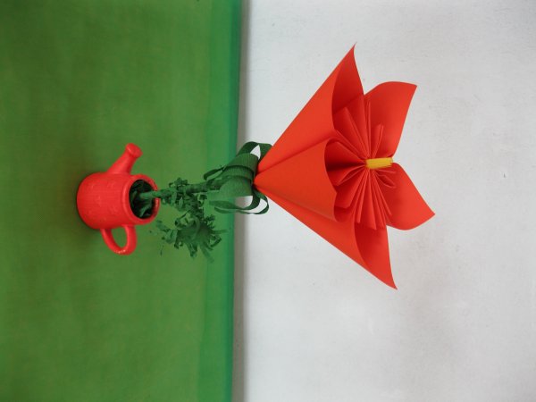 Поделка Аленький цветочек своими руками из бумаги