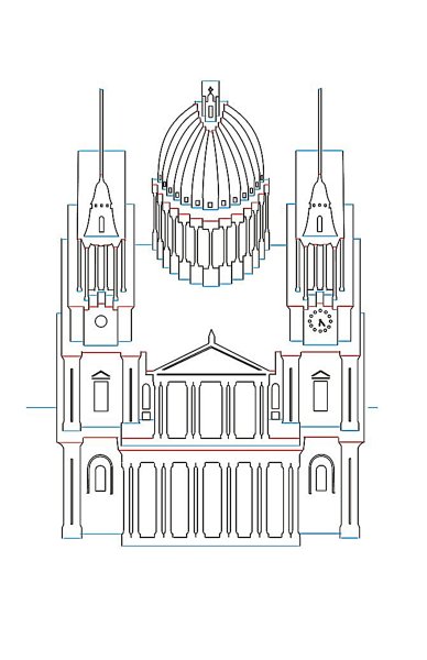 Киригами схема собора Святого
