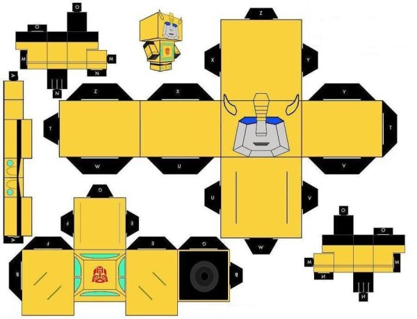 Костюм трансформера Bumblebee чертеж