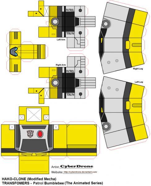 Роботы трансформеры из бумаги