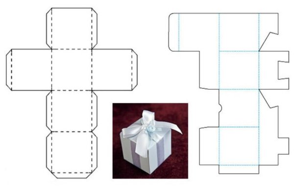 Коробочка для подарка своими руками из бумаги шаблон