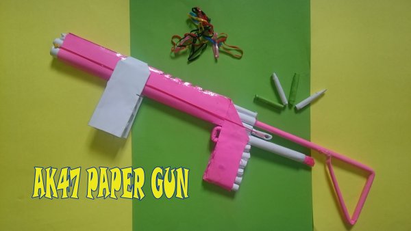 Пистолет оригами из бумаги для детей