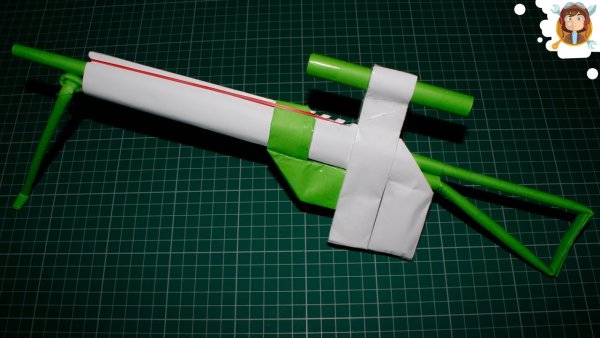 Оригами из бумаги пистолет