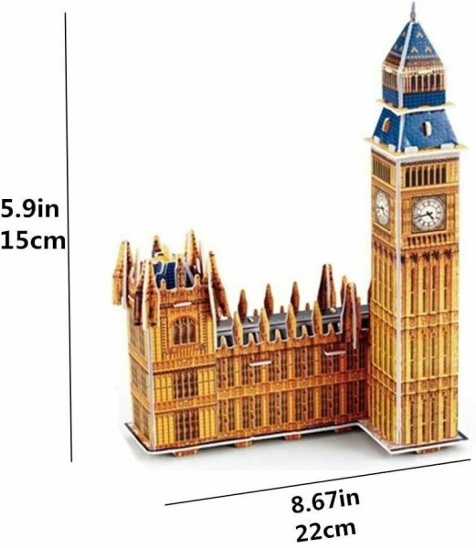 Сборная модель умная бумага Лондонская башня Элизабет Биг-Бен 3d