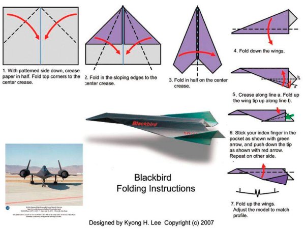 Оригами самолет истребитель из бумаги для детей