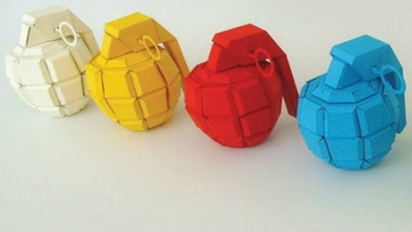 Бумажная модель гранаты