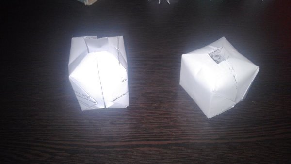 Бомбочка кубик из бумаги