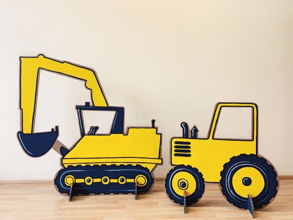 Трактор из картона для детей