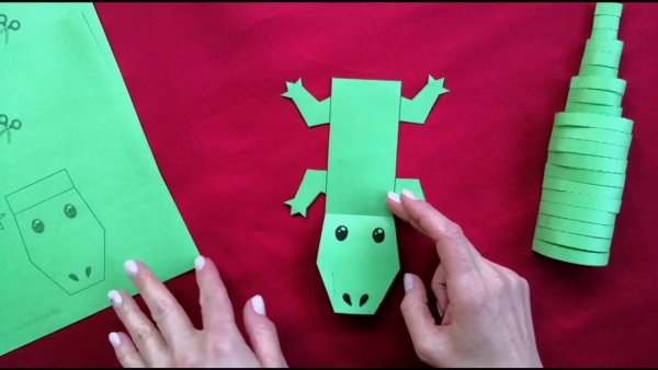 Поделки из бумаги бумажный крокодил
