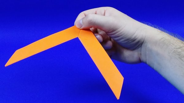 Бумеранг оригами летающий