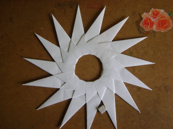 Оригами солнце из бумаги