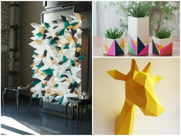 Оригами декор для комнаты