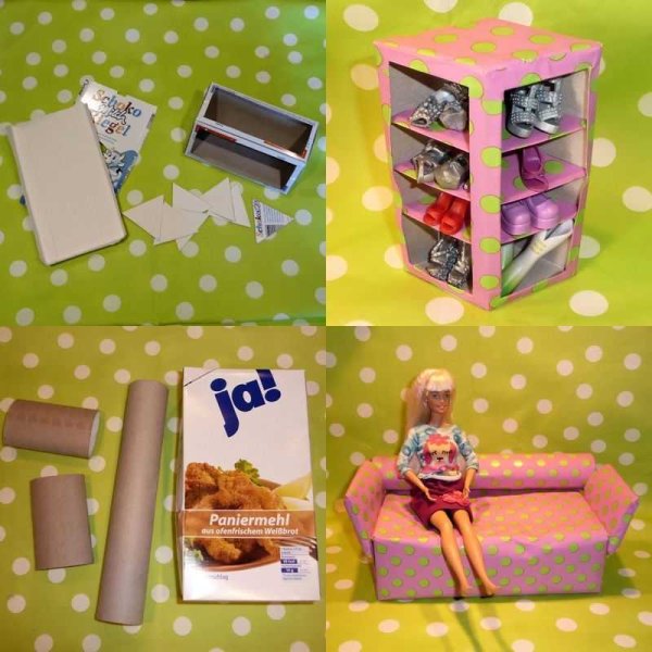 Мебель для Барби из подручных материалов