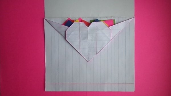 Красивый конверт оригами