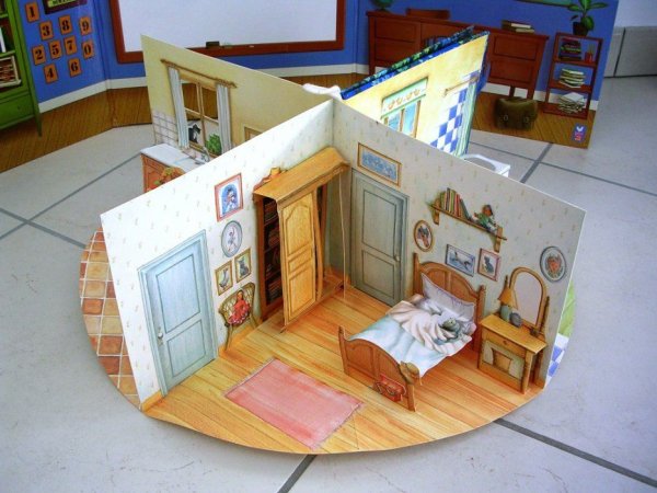 Картонный макет комнаты