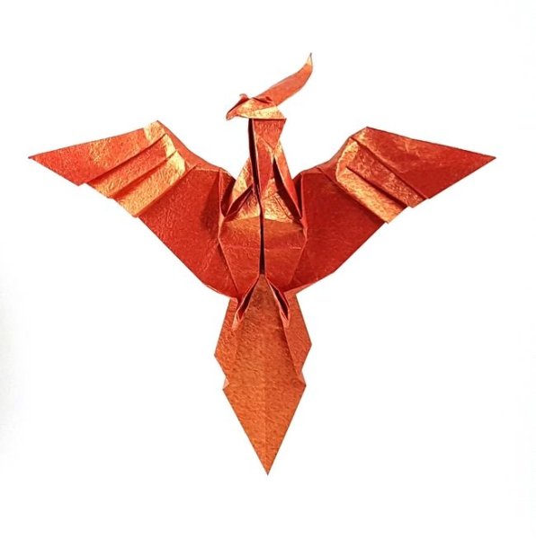 Бумажный Феникс оригами