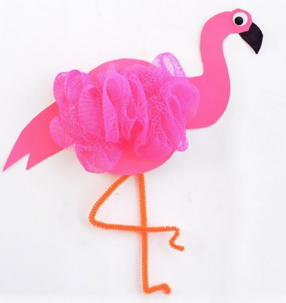Фламинго аппликация для детей