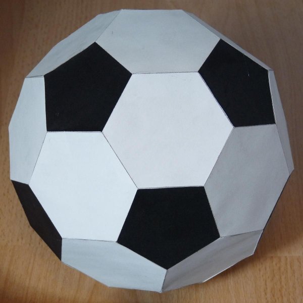 Усеченный икосаэдр футбольный мяч развертка
