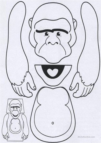 Поделка горилла для детей