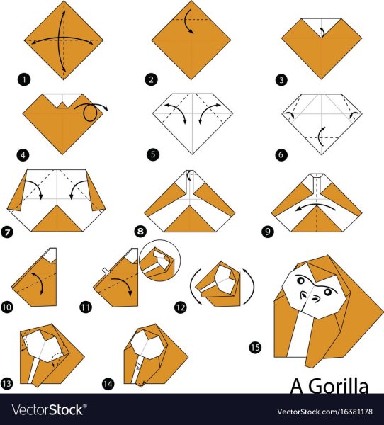 Как сделать гориллу из бумаги