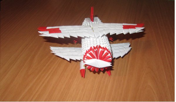 Самолёт из модулей оригами