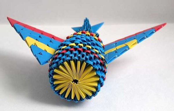 Модульное оригами самолетик