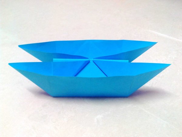 Оригами кораблик катамаран
