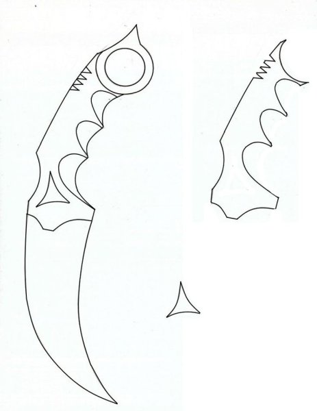 Керамбит нож стандофф 2 чертеж